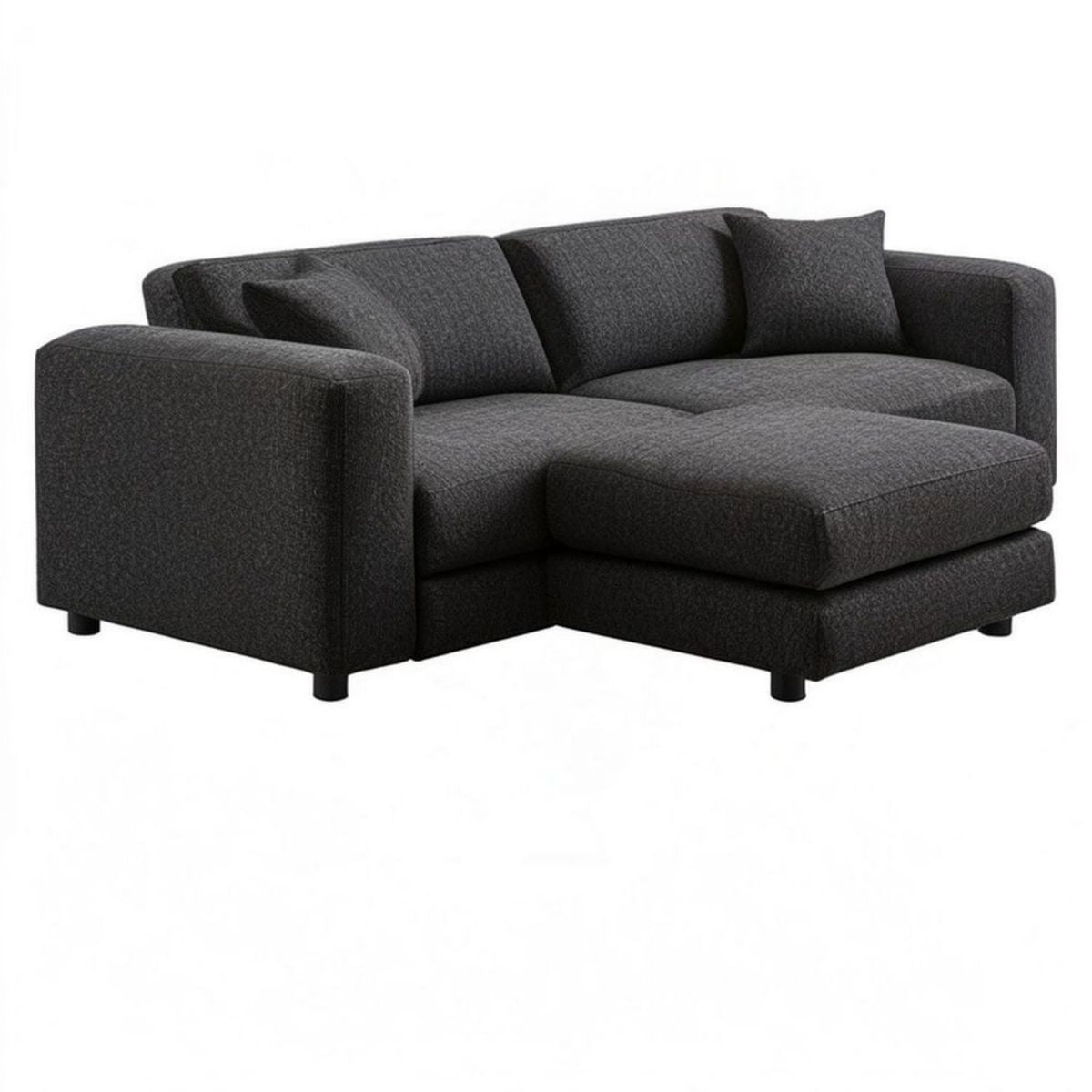 2-osobowa sofa narożna z prawostronnym szezlongiem 220 x 150 x 85 cm, antracytowa